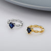 Blue Zircon Heart Rings For Women Gold Color Crystal Finger Ring 2023 Trend Engagement Wedding Band Jewelry bague femme