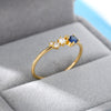 Blue Zircon Ring Stainless Steel Vintage Rings For Women Crystal 2023 Aesthetic Jewelry Romantic Wedding Band Gift bague femme