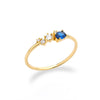 Blue Zircon Ring Stainless Steel Vintage Rings For Women Crystal 2023 Aesthetic Jewelry Romantic Wedding Band Gift bague femme