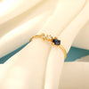 Blue Zircon Ring Stainless Steel Vintage Rings For Women Crystal 2023 Aesthetic Jewelry Romantic Wedding Band Gift bague femme