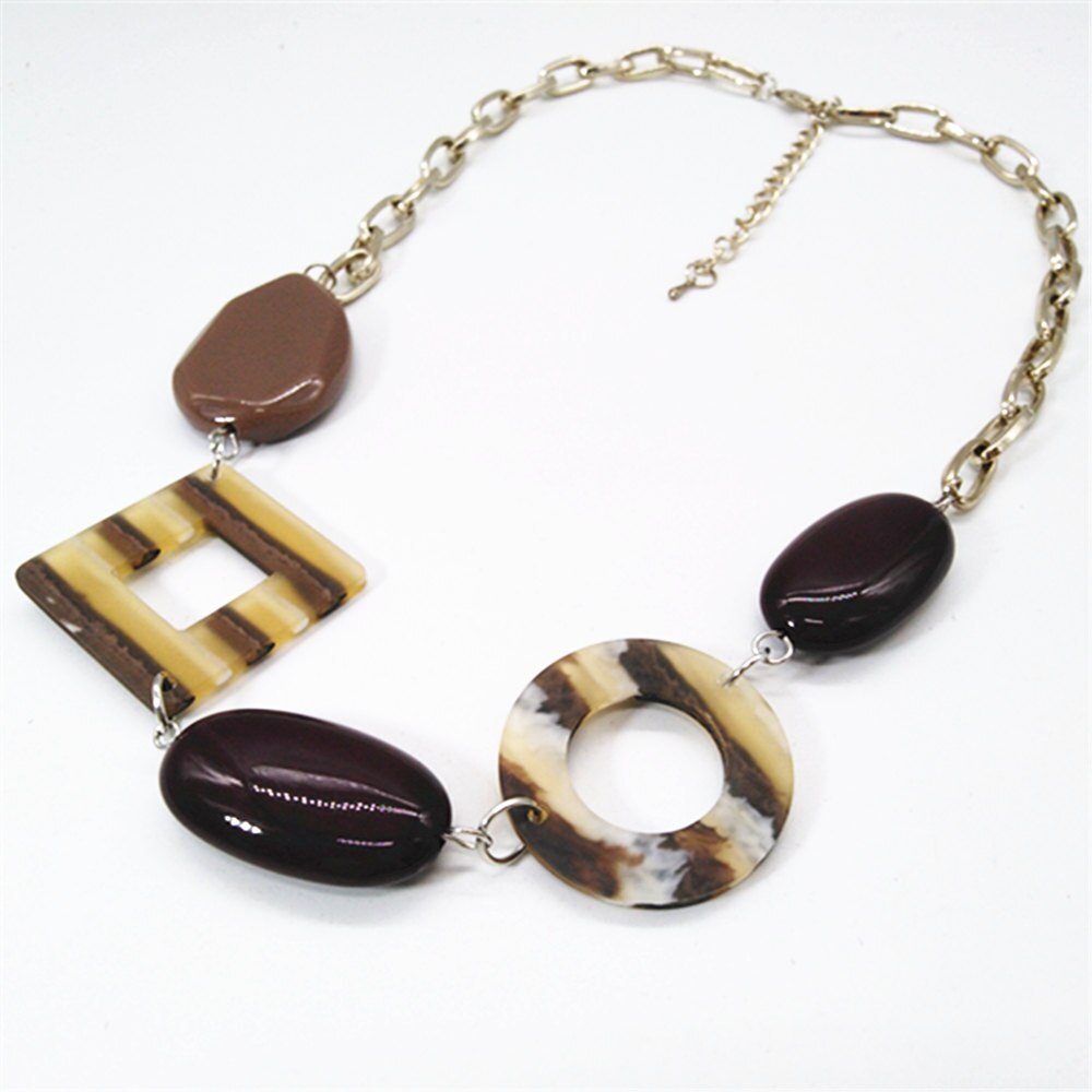 Blue red Geometric Girl Ethnic Big Ball Vintage Pendants Choker Necklace Women Sweater Chain Jewelry Wedding