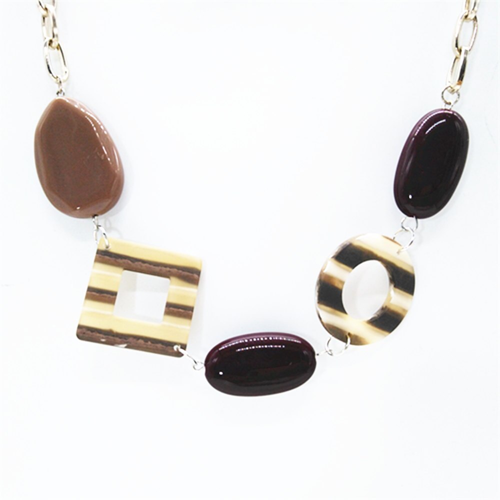 Blue red Geometric Girl Ethnic Big Ball Vintage Pendants Choker Necklace Women Sweater Chain Jewelry Wedding