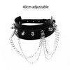 Body Accessories Cosplay Harajuku Punk Gothic Necklace Sexy PU Leather Spike Rock Goth Collar Choker Necklace