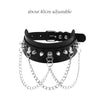 Body Accessories Cosplay Harajuku Punk Gothic Necklace Sexy PU Leather Spike Rock Goth Collar Choker Necklace