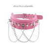 Body Accessories Cosplay Harajuku Punk Gothic Necklace Sexy PU Leather Spike Rock Goth Collar Choker Necklace