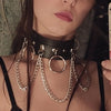 Body Accessories Cosplay Harajuku Punk Gothic Necklace Sexy PU Leather Spike Rock Goth Collar Choker Necklace