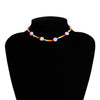 Bohemia Beaded Daisy Choker Necklace for Women Girls Summer Beach Jewelry Sweet Boho Colorful Beads Choker Necklaces