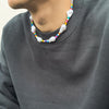 Bohemia Big Baroque Simulated Pearls Beaded Clavicle Chain Choker Necklace For Women Men Multicolor Seed Beads Chain Jewelry