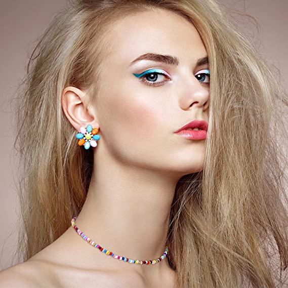 Bohemia Colorful Rice Beads Strand Necklaces For Women Teens Girls Adjustable Clavicle Choker Necklace Trendy Beach Jewelry