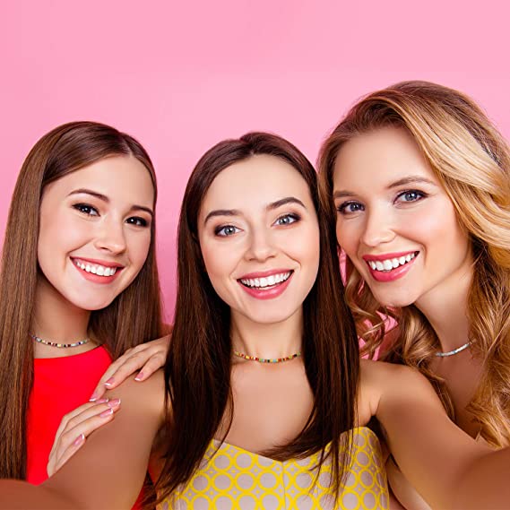 Bohemia Colorful Rice Beads Strand Necklaces For Women Teens Girls Adjustable Clavicle Choker Necklace Trendy Beach Jewelry