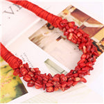 Bohemia Ethnic Necklace & Pendant Natural Stone Beads Jewelry Vintage Statement Long Necklace Women Handmade Summer Jewelry