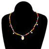 Bohemia Handmade Bead Candy Shell butterfly Personality Multi-Layer Satellite Gothic Necklace Women's Heart Jewelry Gift