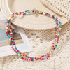Bohemia Handmade Colorful Beaded Necklace For Women Statement Double Layer Choker Necklaces Girl Party Jewelry Collares De Moda