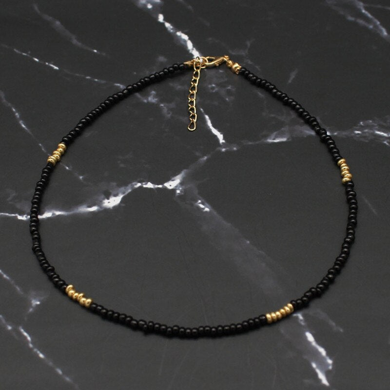 Bohemia Handmade Rainbow Seed Beads Simple Choker Necklace Women's  Wild Sweet Colorful Collar Jewelry Gift