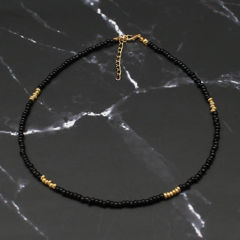 Bohemia Handmade Rainbow Seed Beads Simple Choker Necklace Women's  Wild Sweet Colorful Collar Jewelry Gift