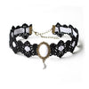 Bohemia Lace Gothic Tattoo Choker Necklace Women Vintage Black Red Blue Crystal Necklaces Gothic Punk Collar Choker Jewelry