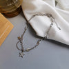 Bohemia Metal Geometry Star Pendant Necklace Vintage Contracted Joker Sweater Chains Choker Necklace for Women