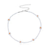 Bohemia  Korea Lovely Daisy Flowers Colorful Rice Beaded Charm Statement Short Choker Necklace for Women Vacation Jewelry