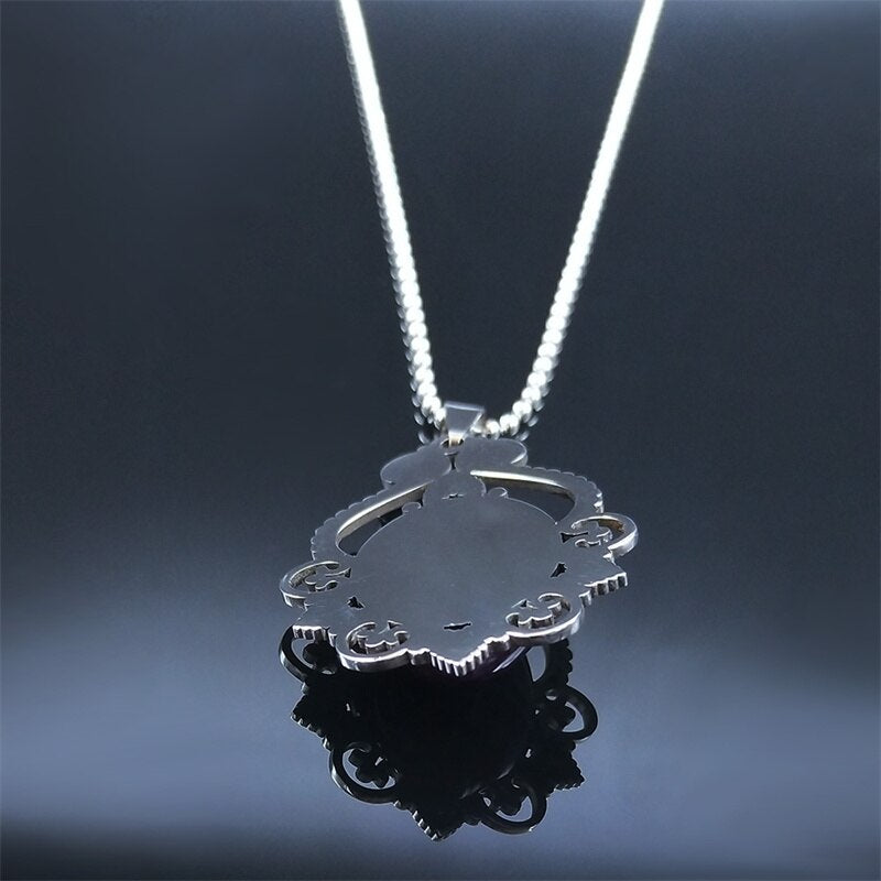 Bohemia Stainless Steel Flash Stone Flower Chain Necklaces Women Silver Color Necklaces Jewelry colier femme N3695S04