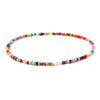 Bohemia Style Small Glass Beaded Necklace Multicolor Short Chokers Charm Necklaces Sweet Neck Jewelry For Women Girls 40cm Long