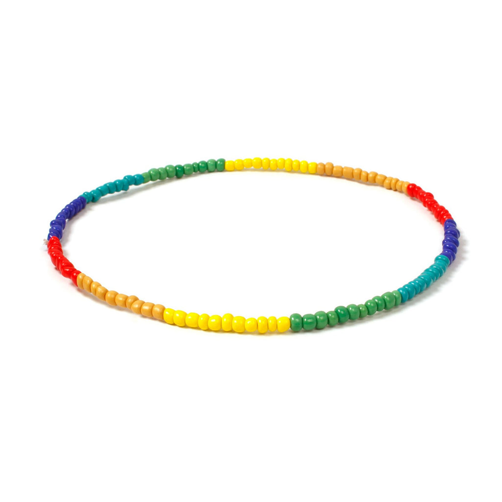 Bohemia Style Small Glass Beaded Necklace Multicolor Short Chokers Charm Necklaces Sweet Neck Jewelry For Women Girls 40cm Long