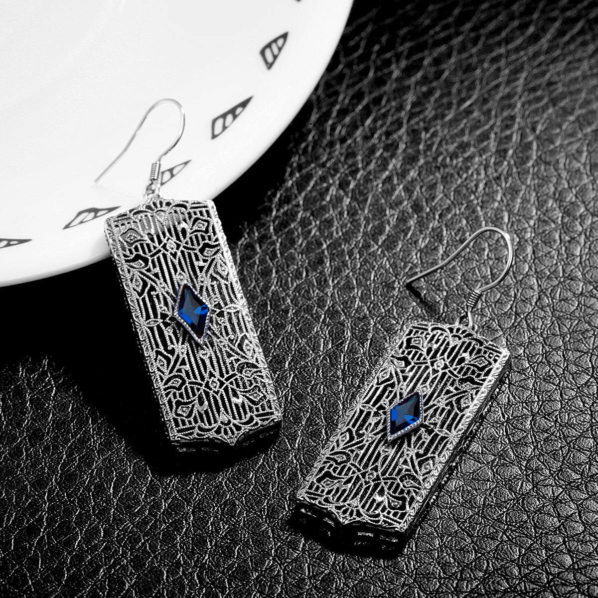 Bohemia Vintage 925 Sterling Silver Earrings for Women Party Jewelry Lab Aquamarine Garnet Ruby Ear Drop Earrings Lady Jewelry