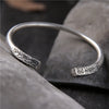 Bohemia Vintage Handmade Bangle For Lady S925 pure silver pattern solid hand bracelets Thai silver bracelet for women