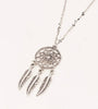 Bohemia Vintage Silver Plated Dreamcatch Feather Pendants Necklace For Women Choker Statement Necklace Fashion Boho Jewelry