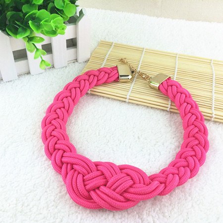 Bohemia beads bib collar necklace statement choker necklace women fashion Necklaces & Pendants brand jewelry silk cord Chains