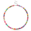 Bohemian 2022 6mm Soft Pottery Choker Necklace For Women men Ethnic Adjustable Colorful Clay Collar Necklace Gift