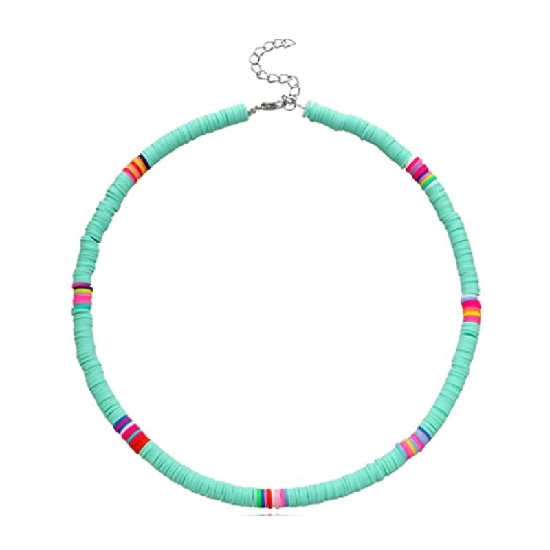 Bohemian 2022 6mm Soft Pottery Choker Necklace For Women men Ethnic Adjustable Colorful Clay Collar Necklace Gift