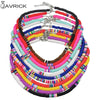 Bohemian Beach Colorful Clay Beaded Choker Boho Rainbow Polymer Clay Necklace Jewelry for Women Girls Adjustable