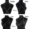 Bohemian Beach Sexy Chest Chain for Women Full Rhinestone Cross Chest Chain Shining Crystal Bra Body Necklace Choker Jewelry