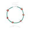 Bohemian Blue White Seed Bead Flower Choker Necklace Statement Short Collar Clavicle Chain Necklace for Women Jewelry