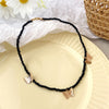 Bohemian Butterfly Choker Necklace For Women Gold Color Black White Resin Bead Necklace Boho Beach Jewelry Party Gift Collares