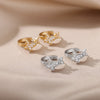 Bohemian Butterfly Hoop Earrings for Women Stainless Steel Gold Color Zircon Earrings 2023 Trend Jewelry pendientes mujer