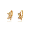 Bohemian Butterfly Hoop Earrings for Women Stainless Steel Gold Color Zircon Earrings 2023 Trend Jewelry pendientes mujer