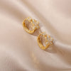 Bohemian Butterfly Hoop Earrings for Women Stainless Steel Gold Color Zircon Earrings 2023 Trend Jewelry pendientes mujer