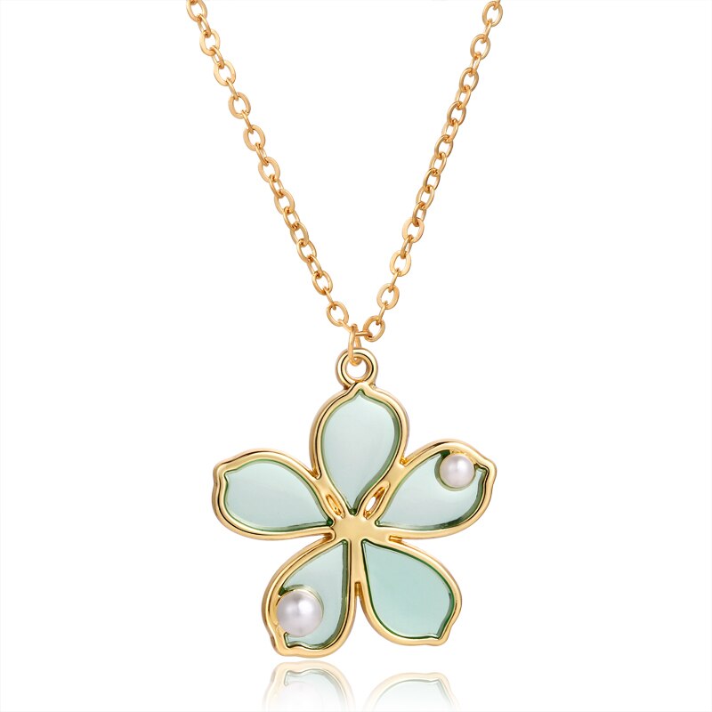 Bohemian CZ Crystal Statement Necklace Collar Blue Yellow Colorful Rhinestone Flower Bead Pendant Choker Necklace for Women