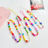 Bohemian Colored Soft Clay Necklace for Phone Lanyard Fruit Flower Heart Beaded Chain Necklaces for Women  Jewelry
