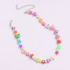 Bohemian Colorful Acrylic Heart Butterfly Bead Pearl Choker Chain Necklace for Women Girl Wedding Party Jewelry Gift