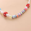Bohemian Colorful Acrylic Soft Clay Bead Pearl Fruit Choker Pendant Chain Necklace for Women Wedding Party Jewelry Gift