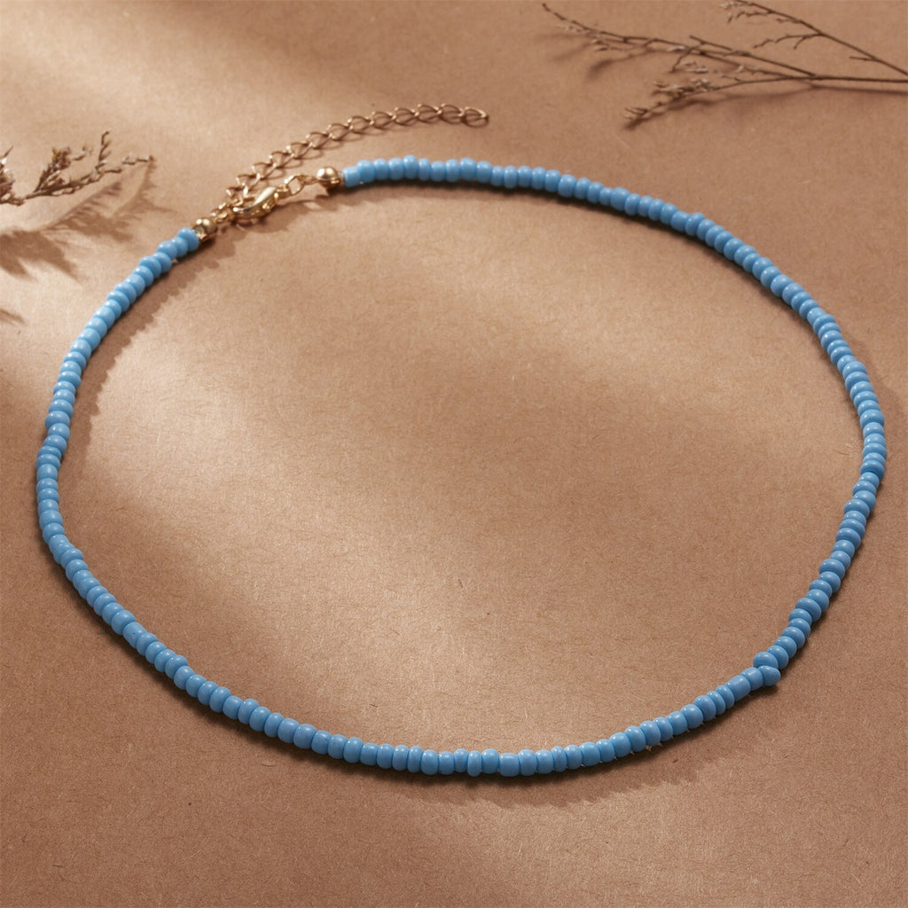 Bohemian Colorful Beads Chain Choker Necklace for Women Charm Clavicle Necklace 2022 Trend Party Collar Jewelry Drop Shipping