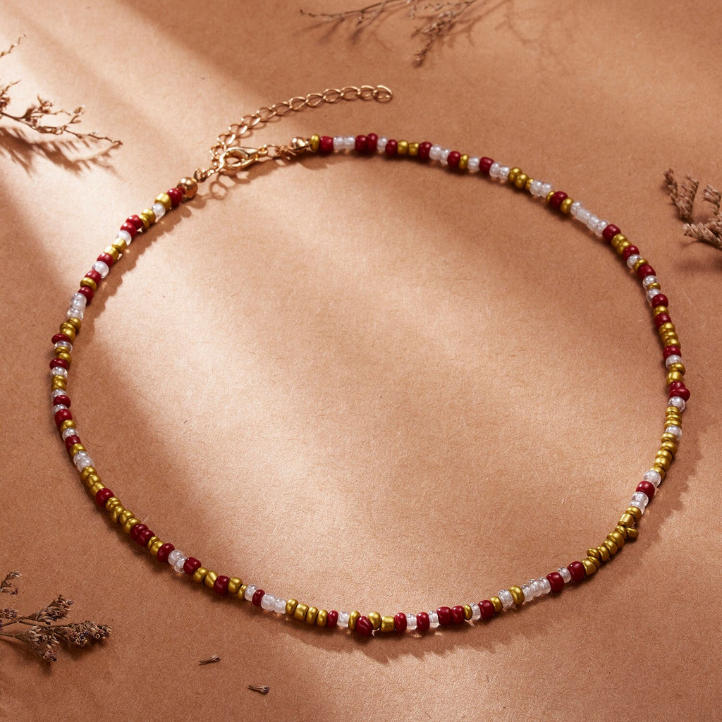 Bohemian Colorful Beads Chain Choker Necklace for Women Charm Clavicle Necklace 2022 Trend Party Collar Jewelry Drop Shipping