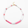 Bohemian Colorful DIY Letter Polymer Clay Necklace Charm Handmade Love Beaded Necklace Summer Beach Jewelry Accessories