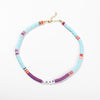 Bohemian Colorful DIY Letter Polymer Clay Necklace Charm Handmade Love Beaded Necklace Summer Beach Jewelry Accessories
