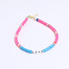 Bohemian Colorful DIY Letter Polymer Clay Necklace Charm Handmade Love Beaded Necklace Summer Beach Jewelry Accessories