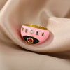 Bohemian Colorful Evil Eye Rings For Women Stainless Steel Open Adjustable Finger Ring Lucky Wedding Couple Aesthetic Jewerly
