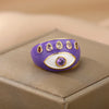 Bohemian Colorful Evil Eye Rings For Women Stainless Steel Open Adjustable Finger Ring Lucky Wedding Couple Aesthetic Jewerly