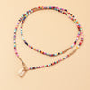Bohemian Colorful Seed Bead Shell Choker Necklace Statement Short Collar Clavicle Chain Necklace for Women Female Boho Jewelry